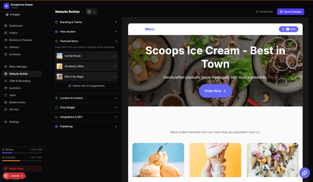 Website & Online Ordering